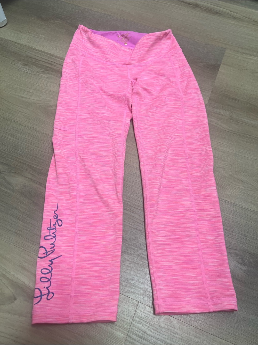 Lilly Pulitzer Pink Heathered Leggings with Script Logo